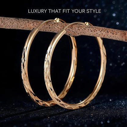 Women'S 18K Gold Hypoallergenic Stackable Huggie Hoop Earrings - Click-Top, Diamond-Cut Textured, Circular Hoop Gold Jewelry for Sensitive Ears, Female Adult Accessories, Stackable Earrings