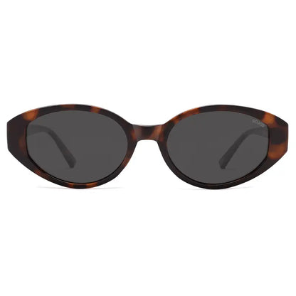 SOJOS Retro Oval Polarized Sunglasses for Women Wide Chic Cat Eye Trendy Vintage Shades UV400 Protection