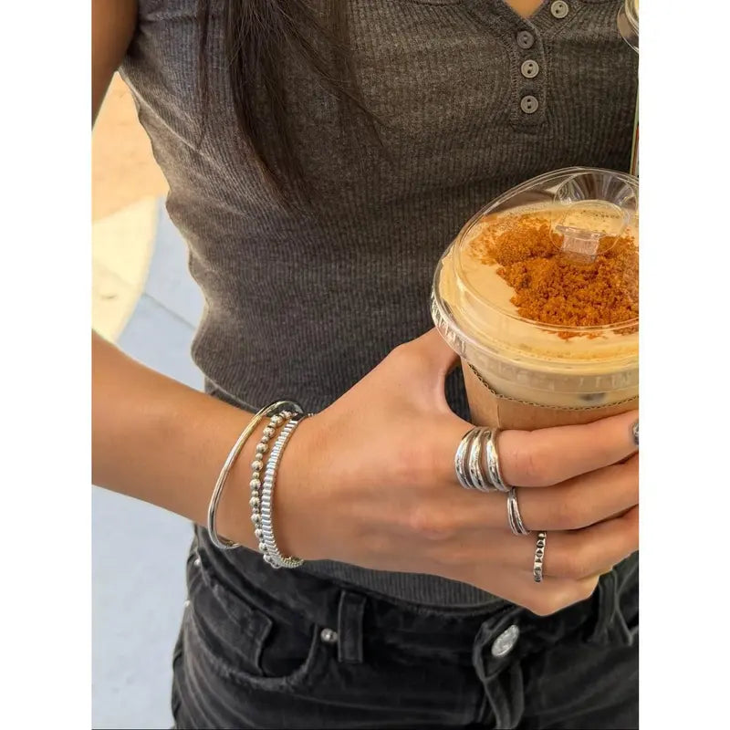 Thin Simple Stacker Cuff Bangle