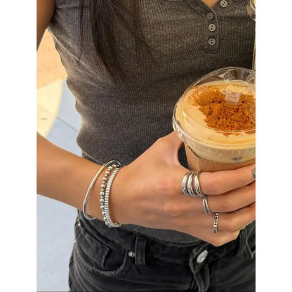 Thin Simple Stacker Cuff Bangle