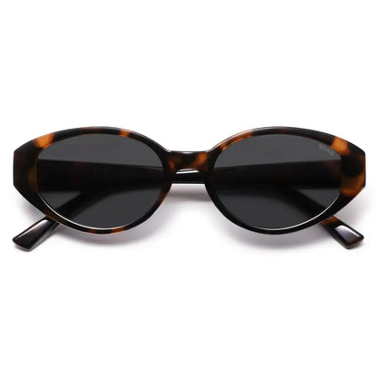 SOJOS Retro Oval Polarized Sunglasses for Women Wide Chic Cat Eye Trendy Vintage Shades UV400 Protection