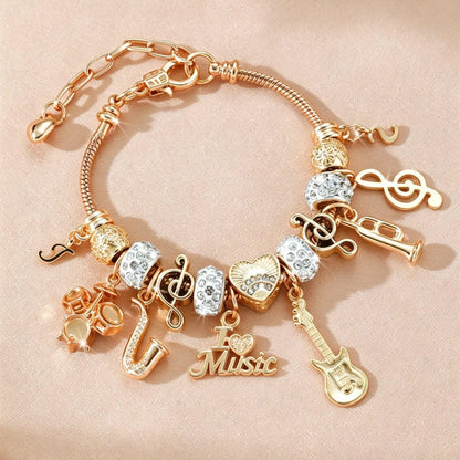 Y2K Cross Heart Virgin Mary Pendant Bracelet, Rhinestone Star Charm, Fashionable Gift Jewelry, Simple and Stylish Hand Accessory