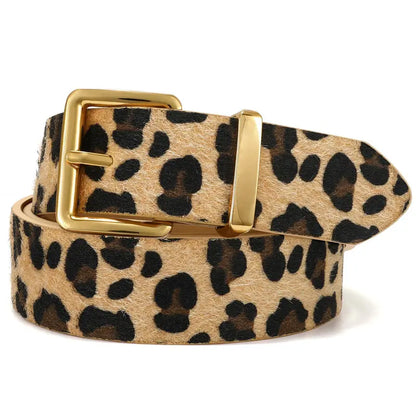 JASGOOD Women Suede Belt for Jeans Dresses Fashion Elegant Ladies Suede Leather Belt with Gold Buckle