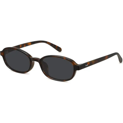 WOWSUN Retro Oval Sunglasses for Women Trendy Cat Eye Shades Vintage 90S Narrow Oval Sunnies Lightweight Fashion Eyewear