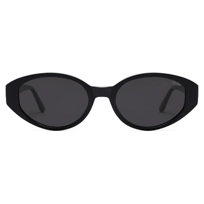 SOJOS Retro Oval Polarized Sunglasses for Women Wide Chic Cat Eye Trendy Vintage Shades UV400 Protection